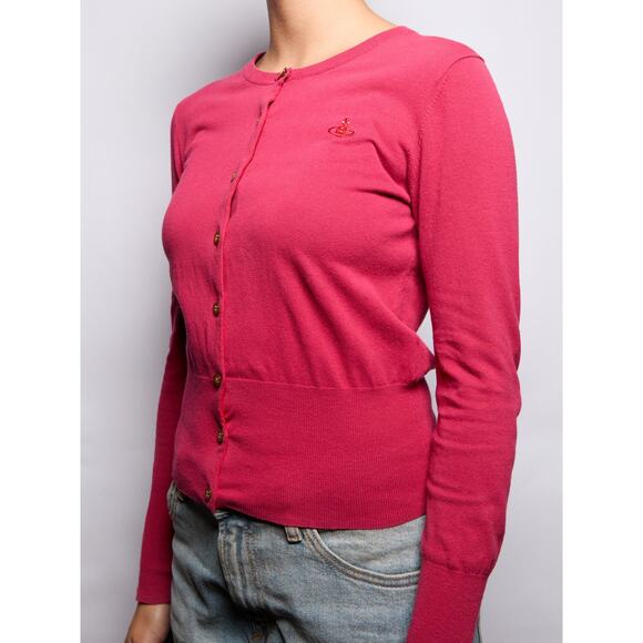 Vivienne Westwood Pink Button Down Orb Cardigan - Picture 3 of 4